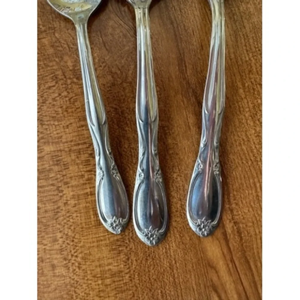 Superior Chapel Hill Stainless USA‎ Spoons Set of 3 Floral Silverware Flatware